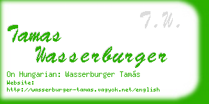 tamas wasserburger business card