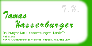 tamas wasserburger business card